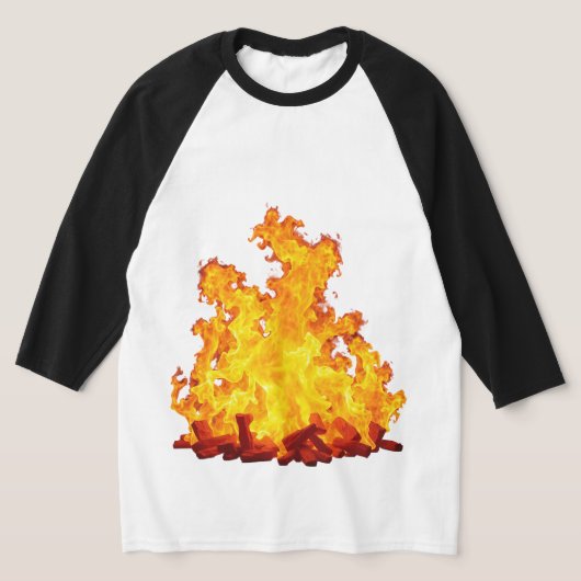 Blasing Fire Men's Basic 3/4スリーブラグランTシャツ Tシャツ (レイダウン)