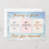 Blast 3フォトポストカードのテンプレート ポストカード (正面/裏面)