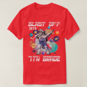 Blast Off Into 7th Grade Astronaut Space Back To S Tシャツ (デザイン正面)