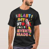 Blast Off Into 7th Grade Back To School Seventh Ro Tシャツ (正面)