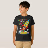 Blast Off Into Fourth Grade First Day Of School  Tシャツ (正面フル)