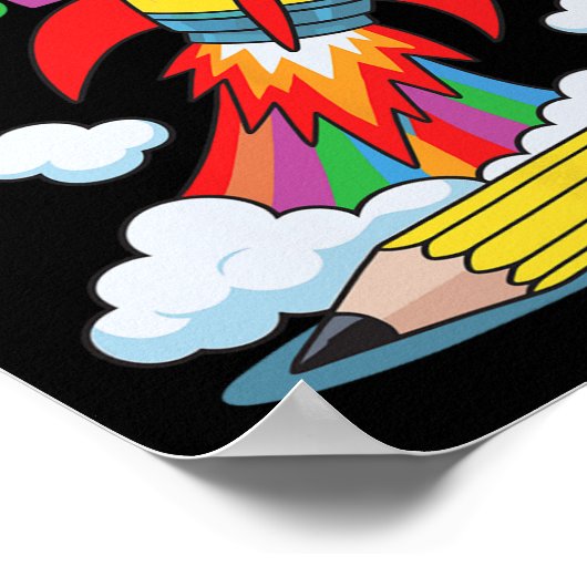 Blast Off Into Second Grade First Day Of School  ポスター (角)