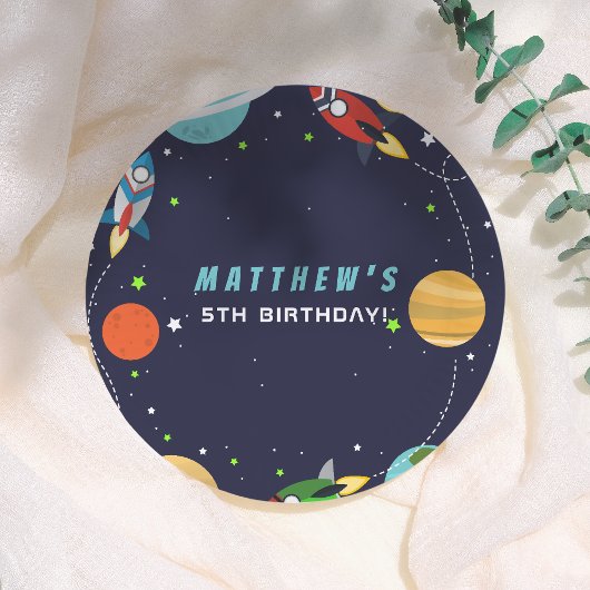 Blast Off! Outer Space Birthday Party ペーパープレート