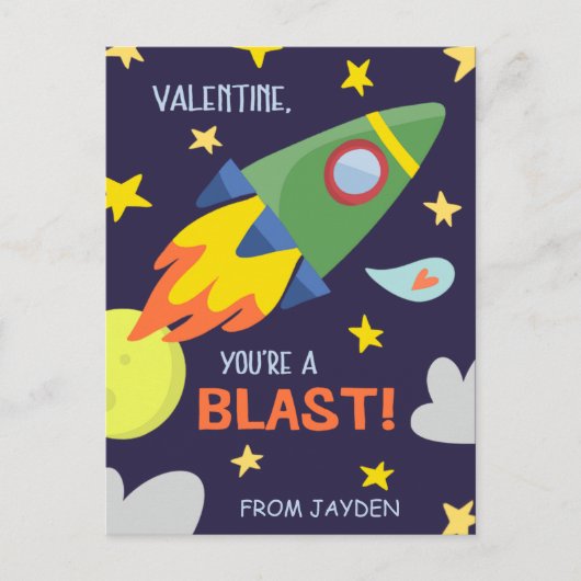 Blast Off | Postcard Size Valentine's Day Card シーズンポストカード (正面)