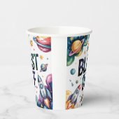 Blast Off Space Boy Astronaut Birthday Party 紙コップ (左)