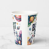 Blast Off Space Boy Astronaut Birthday Party 紙コップ (右)