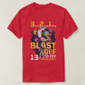 Blast Off To My 13th Solar Orbit, 13th Birthday As Tシャツ (デザイン正面)