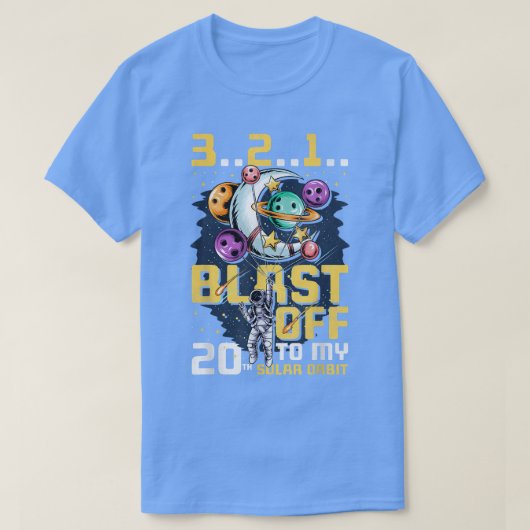 Blast Off To My 20th Solar Orbit, 20th Birthday As Tシャツ (デザイン正面)