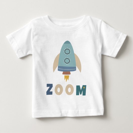 Blast Off Zoom First Trip のまわりに the Sun ベビーTシャツ (正面)