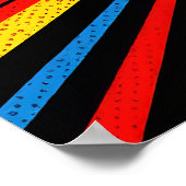 BLAST! Retro Pop Art Rocket Explosion ポスター (角)