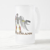 Blastermannのパイントガラス フロストグラスビールジョッキ (正面右)