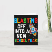 Blasting Off Into A New School Year First Day Teac カード (正面)