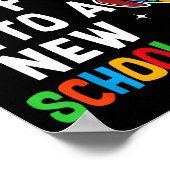 Blasting Off Into A New School Year First Day Teac ポスター (角)