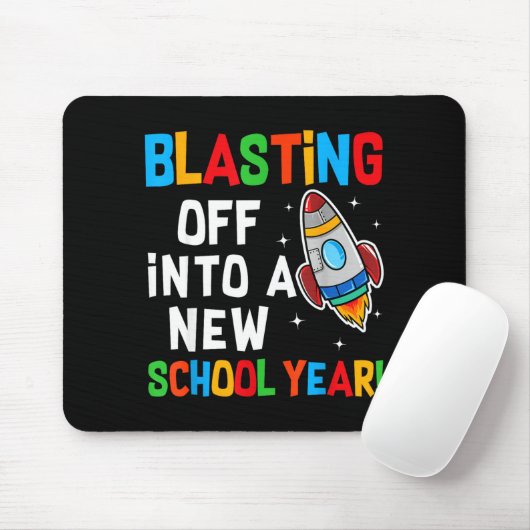 Blasting Off Into A New School Year First Day Teac マウスパッド (マウス)