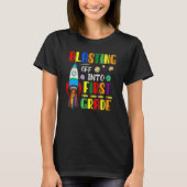 Blasting Off Into First Grade  Back To School Boys Tシャツ (正面)
