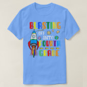 Blasting Off Into Fourth grade Funny Back To Schoo Tシャツ (デザイン正面)