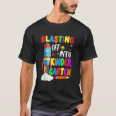 Blasting Off Into Kindergarten Back To School Boys Tシャツ (正面)