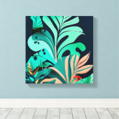 Blätter キャンバスプリント (インサイチュ (ウッドフロア))