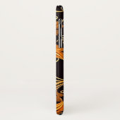 Blätter und Ranken orange auf schwarz Muster Case-Mate iPhoneケース (裏面/左)