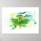 Blätter - Watercolor / Aquarell, Illustration ポスター (正面)