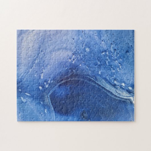 Blau abstrakt ジグソーパズル (横)