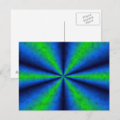 Blau grun Regenbogen in Elefantenhaut leder Optik ポストカード (正面/裏面)