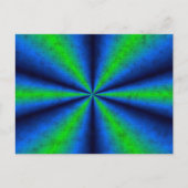 Blau grun Regenbogen in Elefantenhaut leder Optik ポストカード (正面)