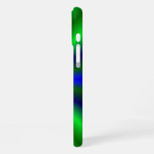 blau grün Regenbogen iPhoneケース (左側面)