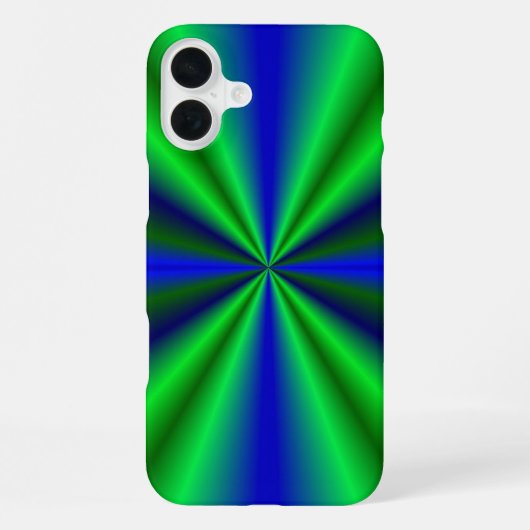 blau grün Regenbogen iPhoneケース (裏面)