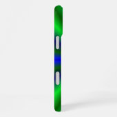 blau grün Regenbogen iPhoneケース (右側面)