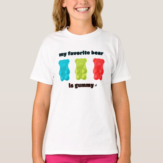 Blau, grüne und rote Gummibärchen Abbildung Tシャツ (正面)