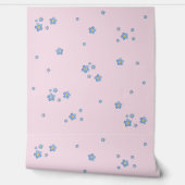 Blaue Aquarell Vergissmeinnicht Blüten - rosa 壁紙 (ほどく)