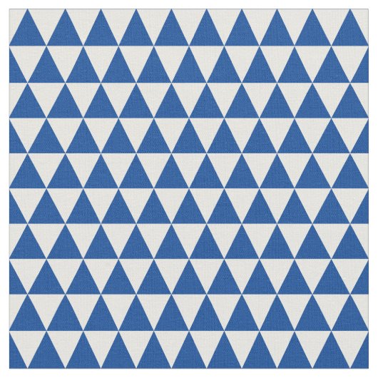 Blaue Dreiecke Muster ファブリック (クローズアップ)