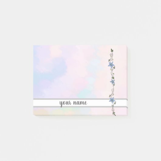 blaue Girlande Post-it Klebezettel ポストイット (正面)