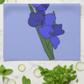 Blaue Gladiole  キッチンタオル (折り畳み)