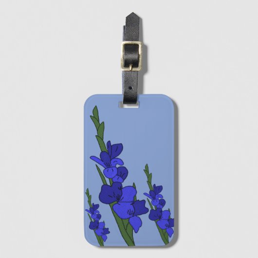 Blaue Gladiole ラゲッジタグ (正面縦)