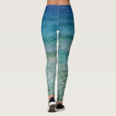 blaue moderne Leggings mit Meer レギンス (裏面)