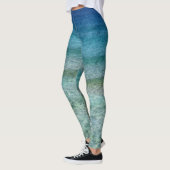 blaue moderne Leggings mit Meer レギンス (左)