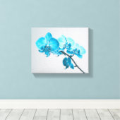 blaue Orchidee キャンバスプリント (インサイチュ (ウッドフロア))