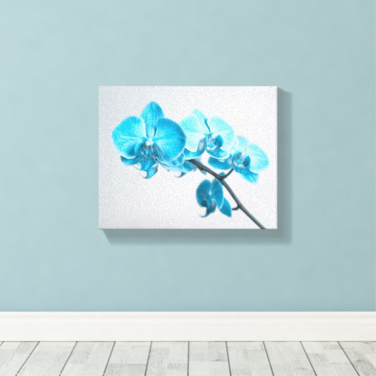 blaue Orchidee キャンバスプリント (インサイチュ (ウッドフロア))