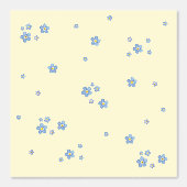 Blaue Vergissmeinnicht Blüten Aquarell - gelb 壁紙 (正面)