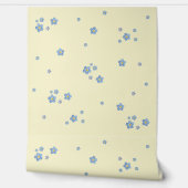 Blaue Vergissmeinnicht Blüten Aquarell - gelb 壁紙 (ほどく)