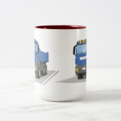 blauer Baustellen LKW ツートーンマグカップ (中央)
