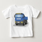 blauer Baustellen LKW ベビーTシャツ (正面)
