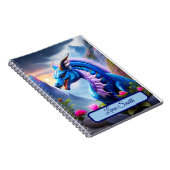 Blauer Drache, fantasievolle Digital Art ノートブック (右側)