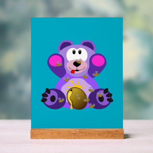 Blauer Honig Bär アクリルサイン (ニュートラル)