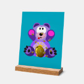 Blauer Honig Bär アクリルサイン (傾斜)