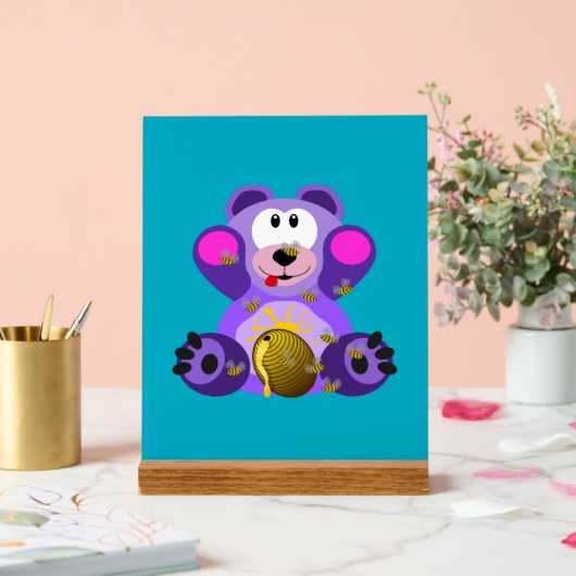 Blauer Honig Bär アクリルサイン (ウェディング)