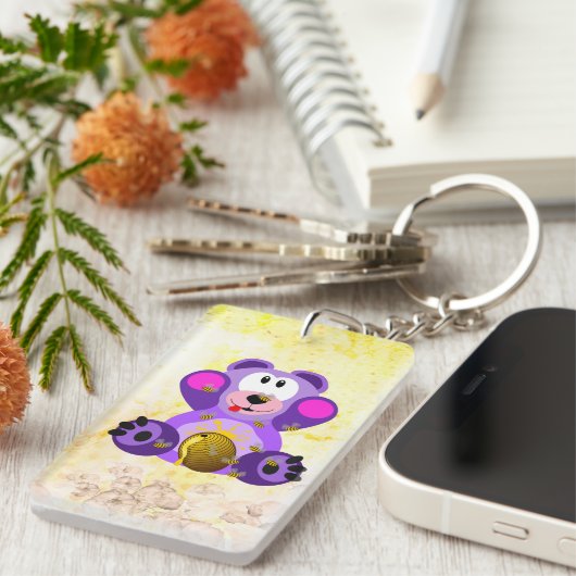 Blauer Honig Bär キーホルダー (正面右)