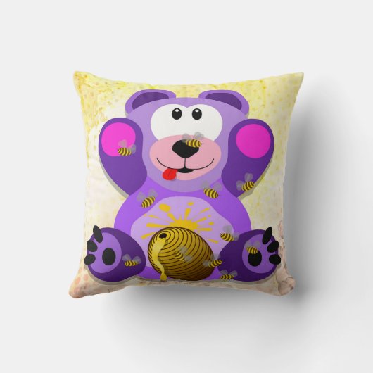 Blauer Honig Bär クッション (裏面)